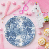  blauw landschapsprofiel met URL's en kolommen Papieren Bordje (Feest)