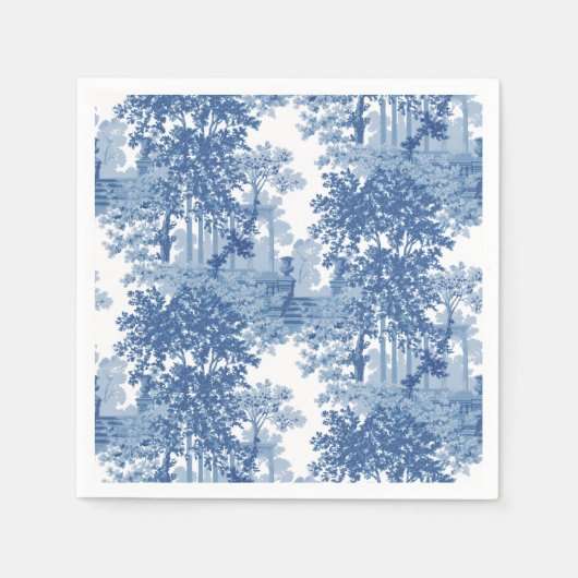 blauw landschapsprofiel met URL's en kolommen Servet (Voorkant)