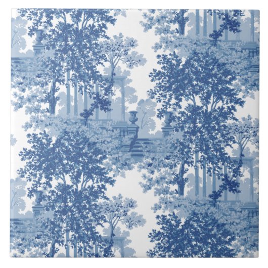  blauw landschapsprofiel met URL's en kolommen Tegeltje (Voorkant)