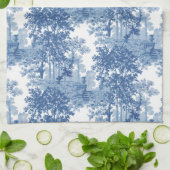 blauw landschapsprofiel met URL's en kolommen Theedoek (Gevouwen)