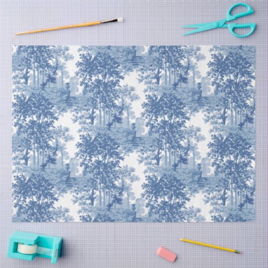  blauw landschapsprofiel met URL's en kolommen Tissuepapier (Craft)