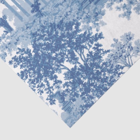 blauw landschapsprofiel met URL's en kolommen Tissuepapier (Detail)