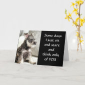 **BLAUW LANG EN ZO ZEI " **MIST JULLIE** KAART (Gele Bloem)