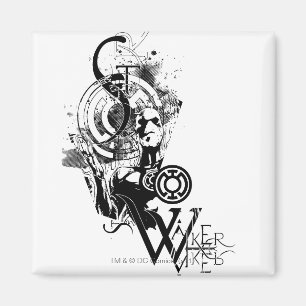 Blauw Lantern Grafisch 2 Magneet