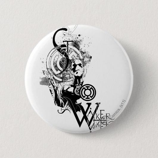 Blauw Lantern Grafisch 2 Ronde Button 5,7 Cm (Voorkant)