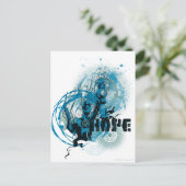 Blauw Lantern Grafisch 3 Briefkaart (Staand voorkant)