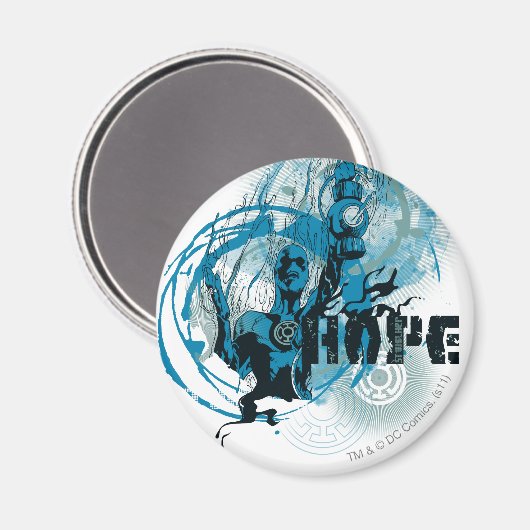 Blauw Lantern Grafisch 3 Magneet (Voorkant / Achterkant)