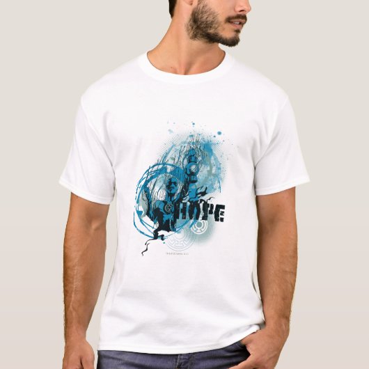 Blauw Lantern Grafisch 3 T-shirt (Voorkant)