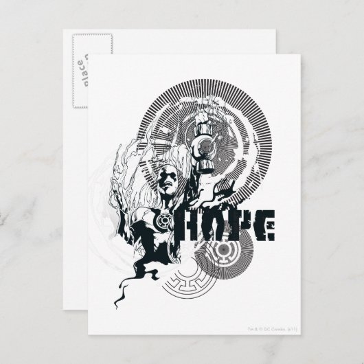 Blauw Lantern Grafisch 4 Briefkaart (Voorkant / Achterkant)