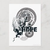 Blauw Lantern Grafisch 4 Briefkaart (Voorkant)