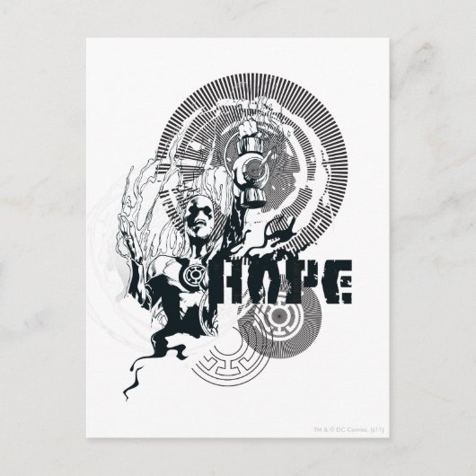 Blauw Lantern Grafisch 4 Briefkaart (Voorkant)