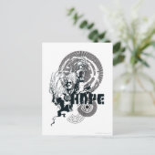 Blauw Lantern Grafisch 4 Briefkaart (Staand voorkant)