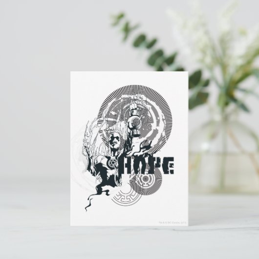 Blauw Lantern Grafisch 4 Briefkaart (Staand voorkant)