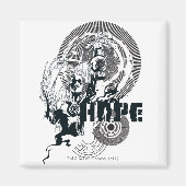 Blauw Lantern Grafisch 4 Magneet (Voorkant)