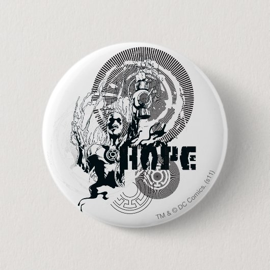 Blauw Lantern Grafisch 4 Ronde Button 5,7 Cm (Voorkant)