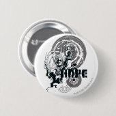 Blauw Lantern Grafisch 4 Ronde Button 5,7 Cm (Voorkant /achterkant)