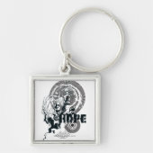 Blauw Lantern Grafisch 4 Sleutelhanger (Voorkant)