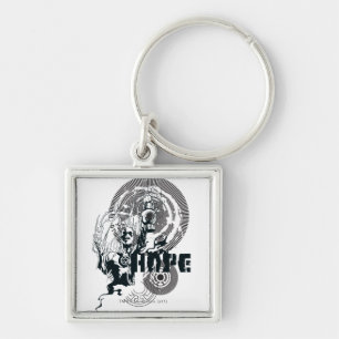 Blauw Lantern Grafisch 4 Sleutelhanger