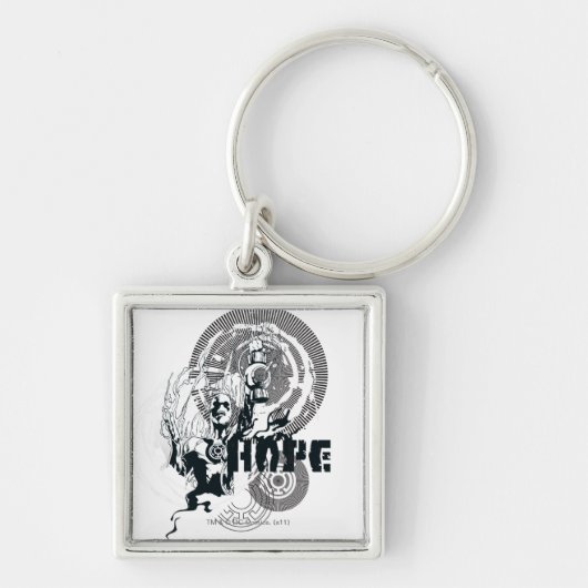 Blauw Lantern Grafisch 4 Sleutelhanger (Voorkant)