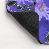 Blauw Larkspur-bloemontwerp op een mousepad Muismat (Hoek)