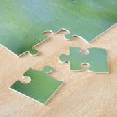  Blauw Larkspur Floral Jigzaag Puzzle Legpuzzel (Zijkant)