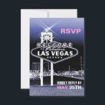 Blauw Las Vegas Modern Wedding RSVP<br><div class="desc">Geïnspireerd door het verzoek van een klant. Modern met een uitstraling. Een bijpassend product bij onze formele huwelijksuitnodiging hieronder getoond. Alle standaardtekst kan volledig worden aangepast met uw eigen formuleringen om aan uw behoeften te voldoen, en u kunt ook de lettertypen, maten, tekstplaatsing en kleuren van de tekst wijzigen. Als...</div>