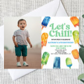 Blauw Laten we koelen Popsicle Afbeelding Verjaard Kaart