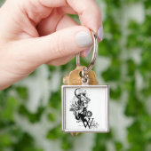 Blauw Latijnse tekening 2 Sleutelhanger (Hand)