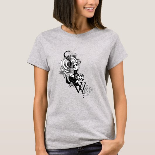 Blauw Latijnse tekening 2 T-shirt (Voorkant)