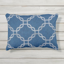 Blauw Lattice Openluchtaccenthoofdkussen 16"x 12"