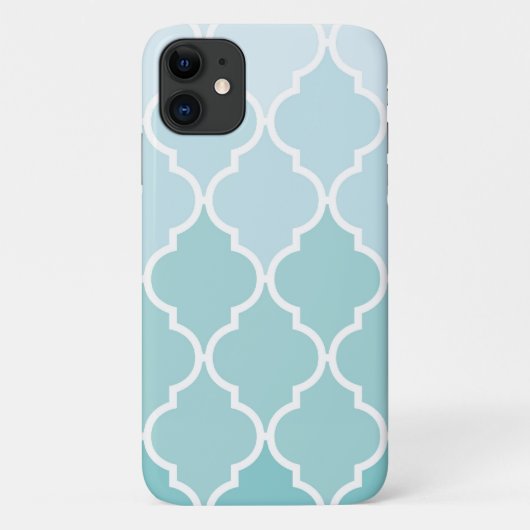 Blauw Latticework, Ombre, Quatrefoil, Trellis Case-Mate iPhone Case (Achterkant)
