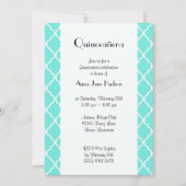 Blauw Latticework, Quatrefoil, Trellis, Quinceaner Kaart (Voorkant)