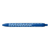 Blauw laurierspatroon blauwe inkt pen (Achterkant)