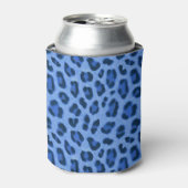 Blauw laurierspatroon blikjeskoeler (Blikje Voorkant)