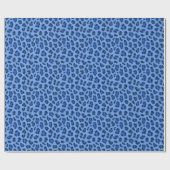 Blauw laurierspatroon cadeaupapier (Vlak)