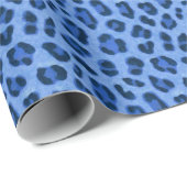 Blauw laurierspatroon cadeaupapier (Rol Hoek)