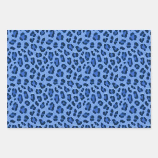 Blauw laurierspatroon inpakpapier vel (Voorkant 2)