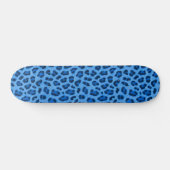 Blauw laurierspatroon persoonlijk skateboard (Horizontaal)