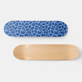 Blauw laurierspatroon persoonlijk skateboard (Horizontaal)