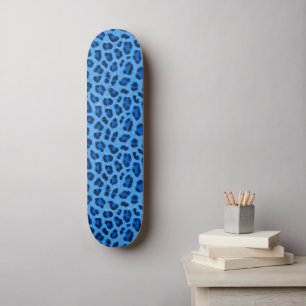 Blauw laurierspatroon persoonlijk skateboard