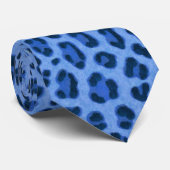 Blauw laurierspatroon stropdas (Opgerold)