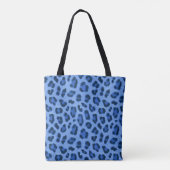 Blauw laurierspatroon tote bag (Achterkant)