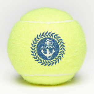 Blauw lauwerkrans Wit Scheepsanker Tennisballen
