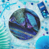 Blauw lava-glas papieren bordje (Feest)
