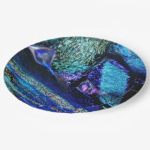 Blauw lava-glas papieren bordje (Gekanteld)