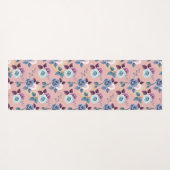 Blauw & Lavendel Bloeit op Blush Yogamat (Achterkant (horizontaal))