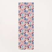 Blauw & Lavendel Bloeit op Blush Yogamat (Voorkant)