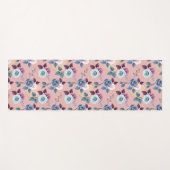 Blauw & Lavendel Bloeit op Blush Yogamat (Voorkant (horizontaal))