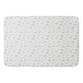 Blauw Lavendel Boho Waterverf Wildbloem Cottage Badmat (Voorkant)
