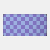 Blauw & Lavendel Checkerboard Patroon Bureaumat (Voorkant)